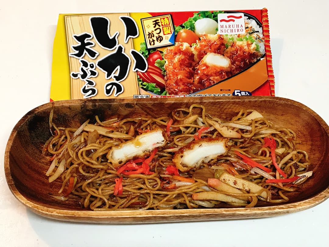 イカ天焼きそばの完成写真
