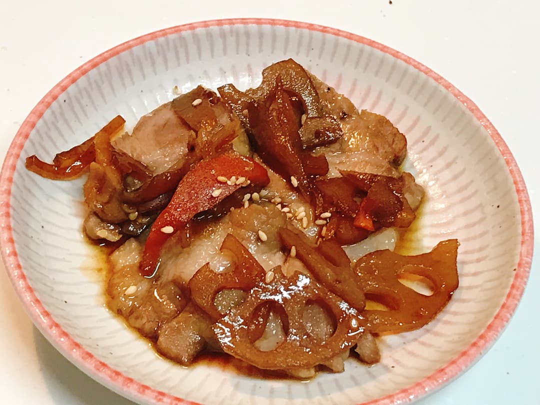 6種の和惣菜 豚きんぴらの完成写真