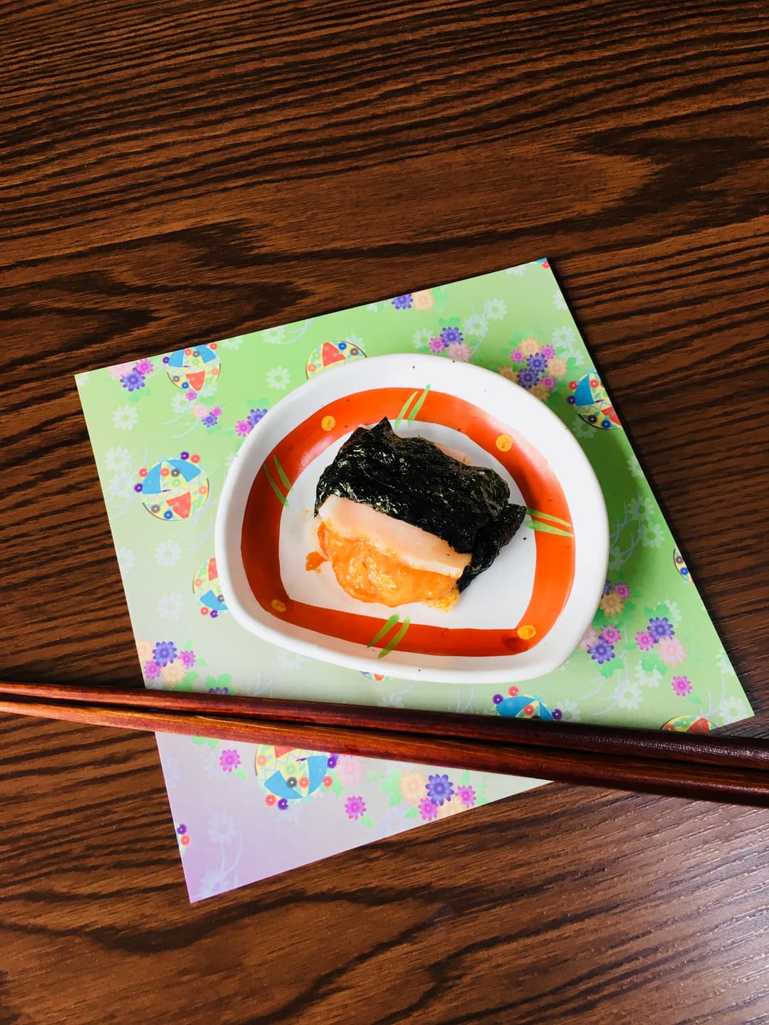 エビチリの磯辺餅風⁉︎の完成写真