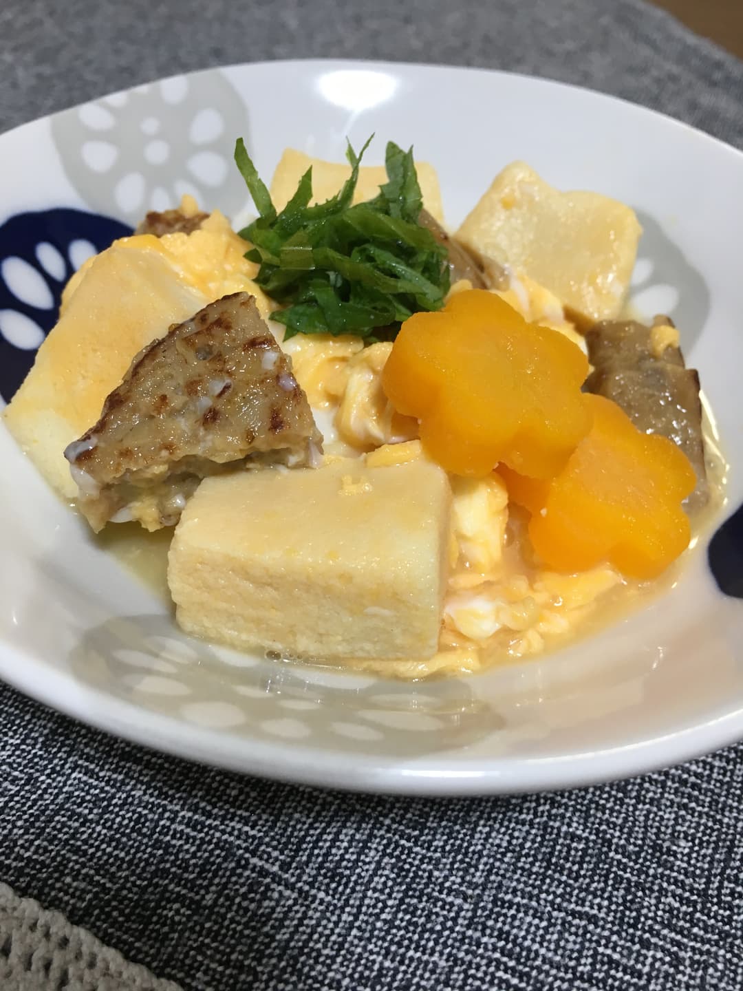 リメイク☆高野豆腐とハンバーグのたまごとじの完成写真