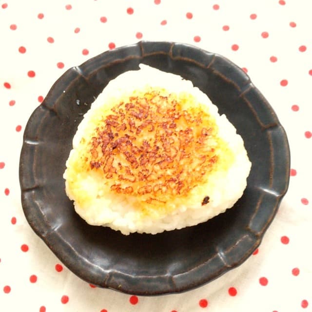 麻婆茄子焼きおにぎりの完成写真