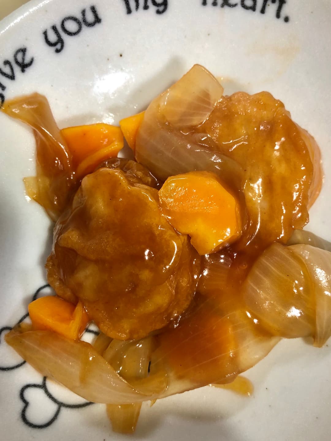 からあげチキンの酢鶏の完成写真