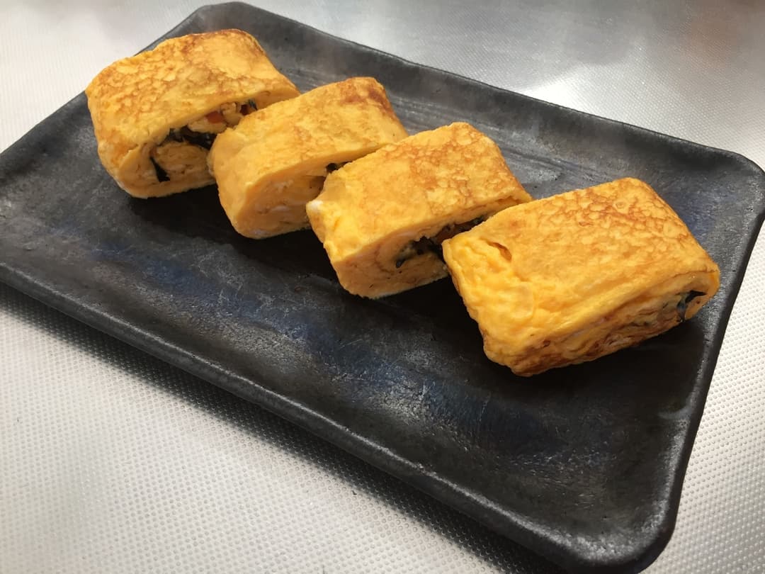美味しい具入りの卵焼きの完成写真