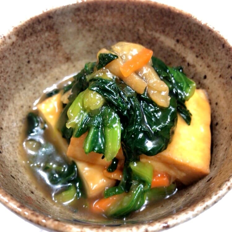 6種の和惣菜 厚揚げの小松菜餡掛け☆の完成写真