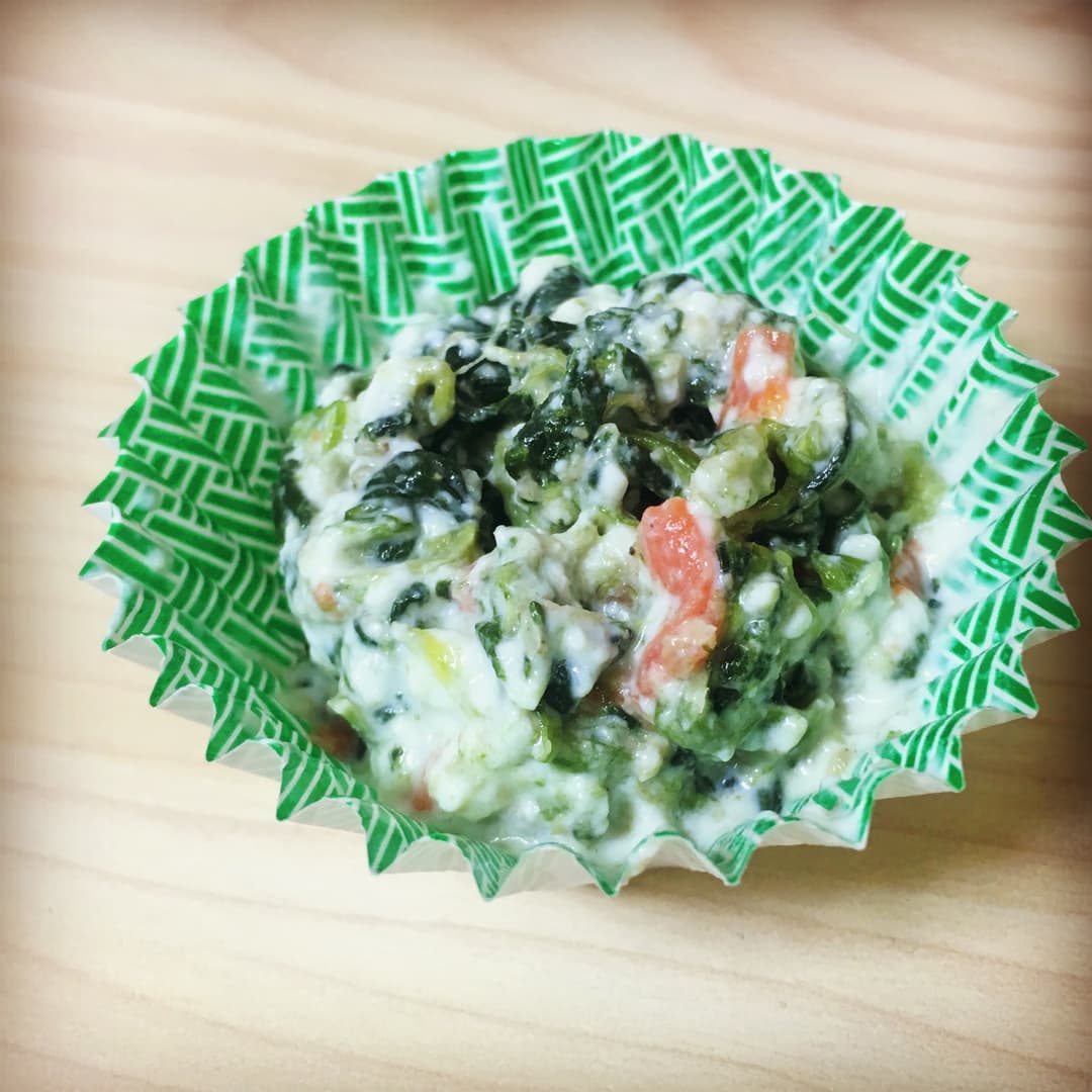 ほうれん草クリーミー白和えの完成写真