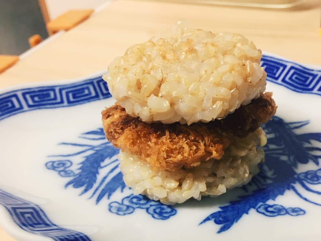 フィッシュライスバーガーの完成写真