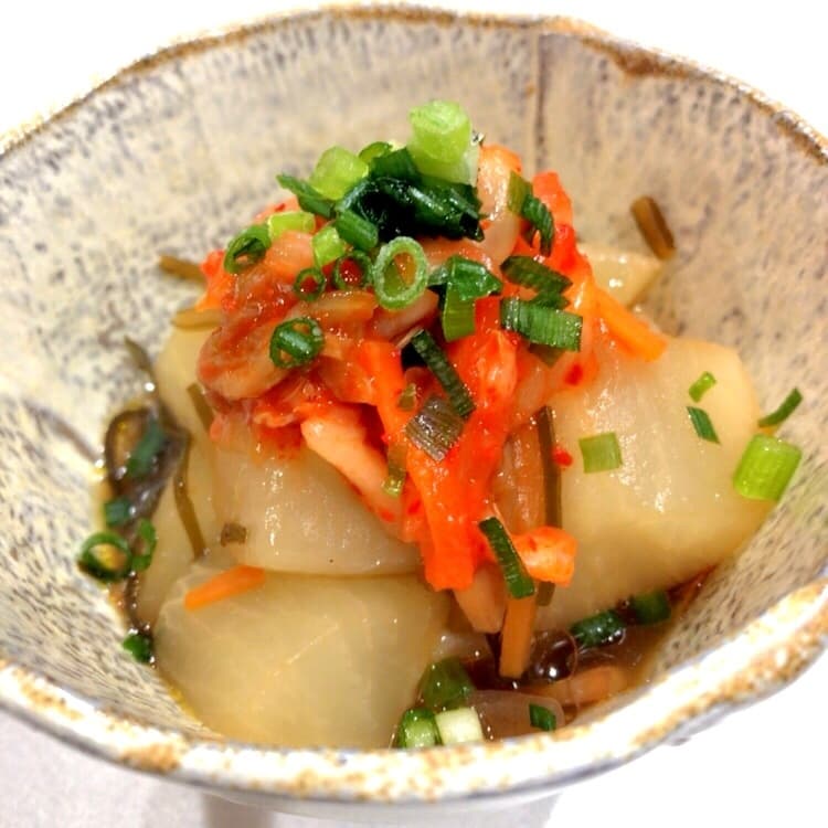 6種の和惣菜 さつま揚げと昆布のうま煮で 韓国風大根♪の完成写真