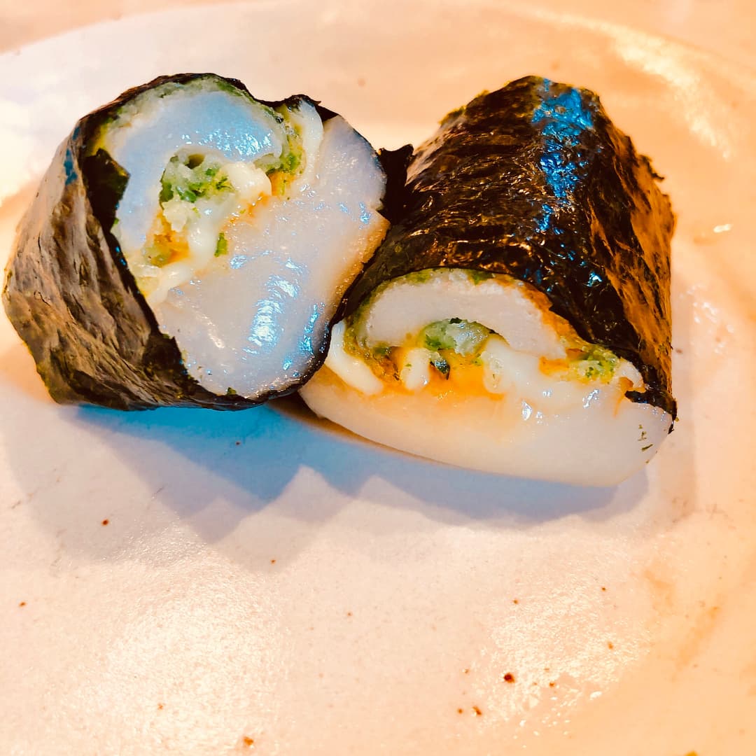 ちくわと餅の磯辺チーズ巻の完成写真
