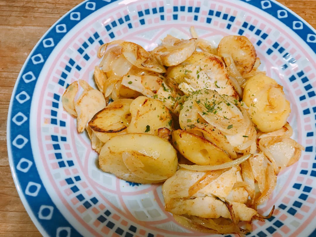 チキンとポテトのカレー炒めの完成写真