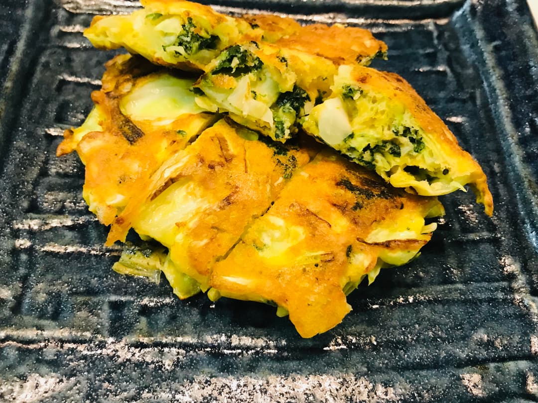 ほうれんそうとキャベツのふんわり焼きの完成写真