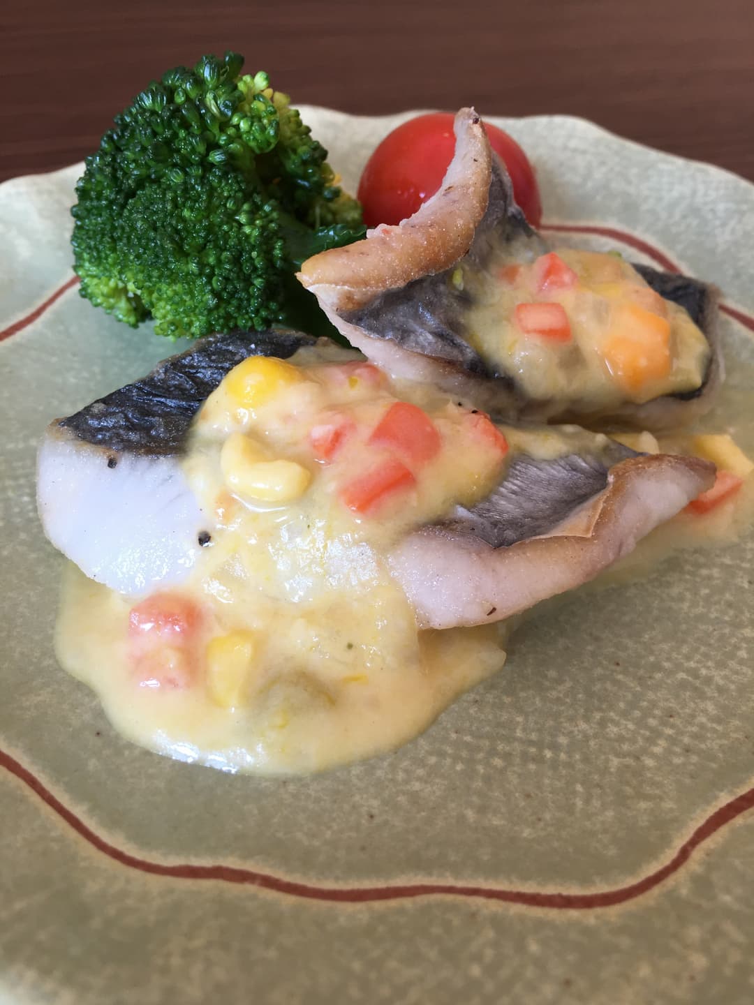 さわらの味噌クリームがけの完成写真