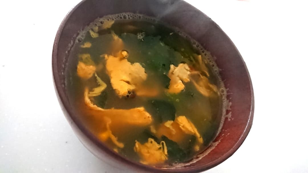 ほうれん草と卵のスープの完成写真