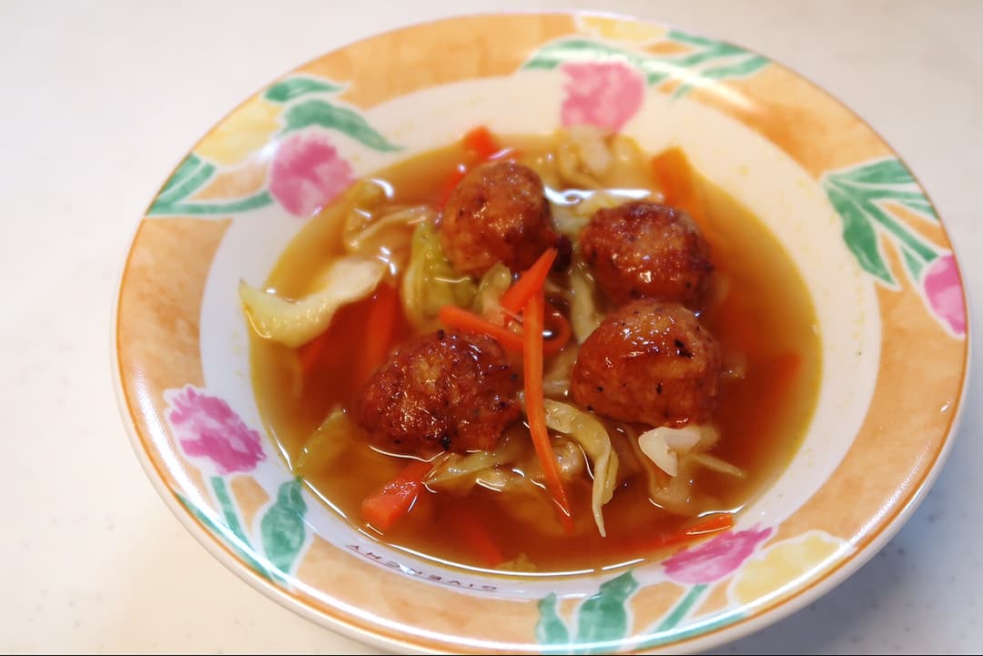 和風つくねカレースープの完成写真