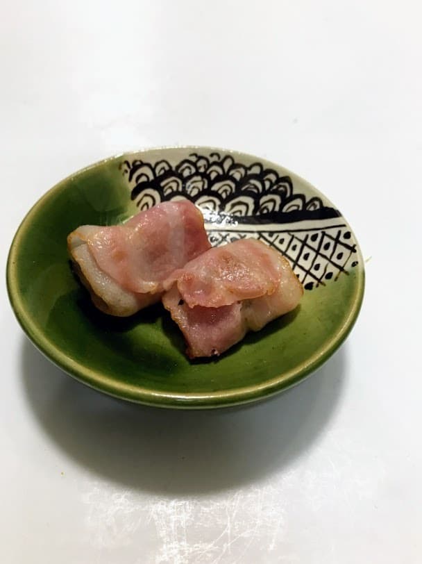 かぼちゃサラダのベーコン巻の完成写真
