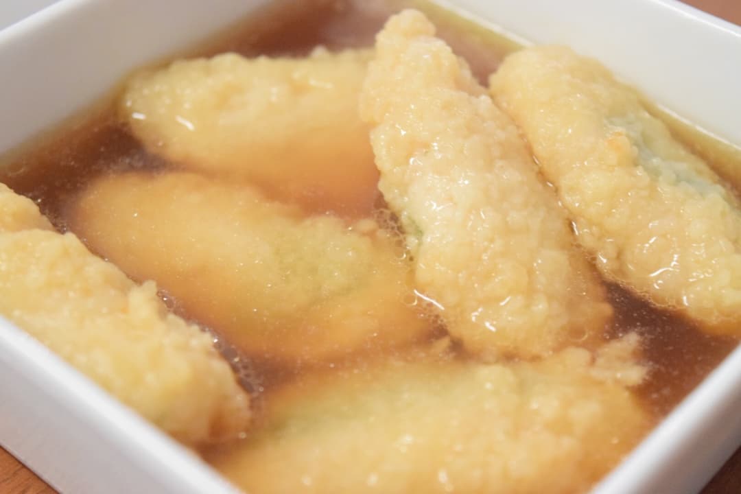 ささみの梅しそ竜田揚げの麺つゆ煮♫の完成写真