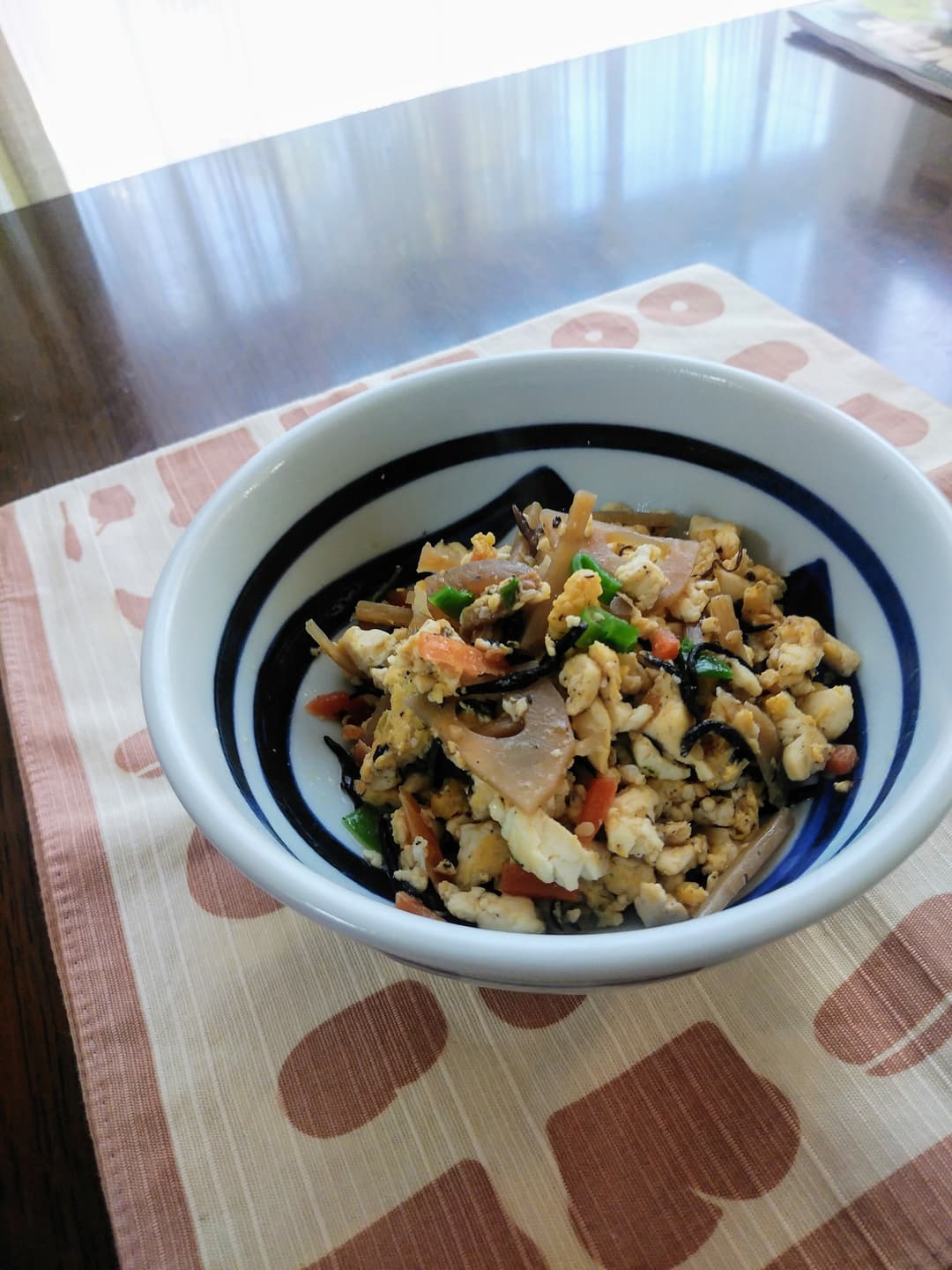 お豆腐のいり煮の完成写真
