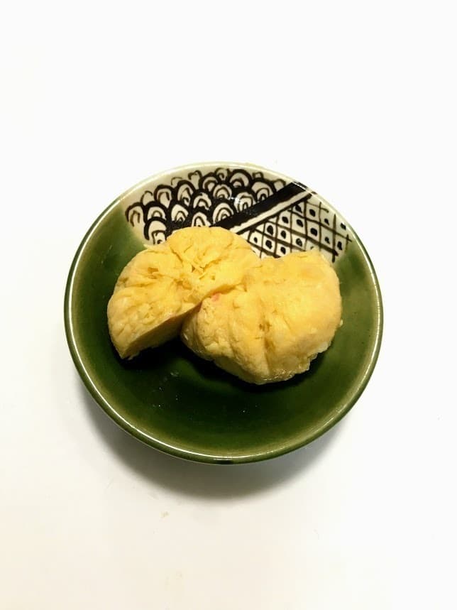 ポテサラ卵の茶巾しぼりの完成写真