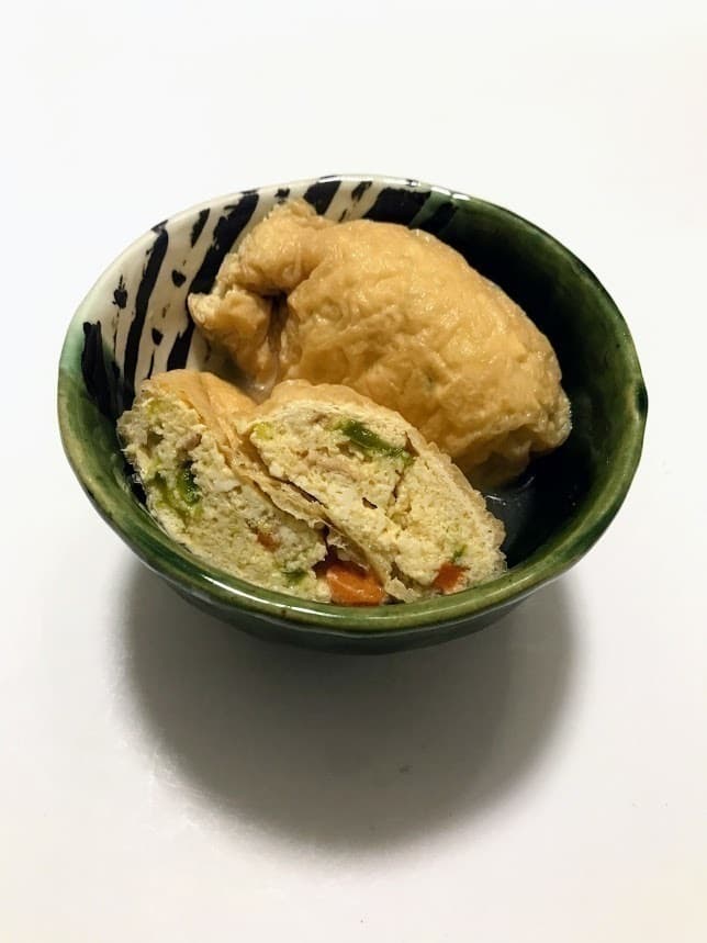 チンジャオ豆腐のきんちゃくの完成写真