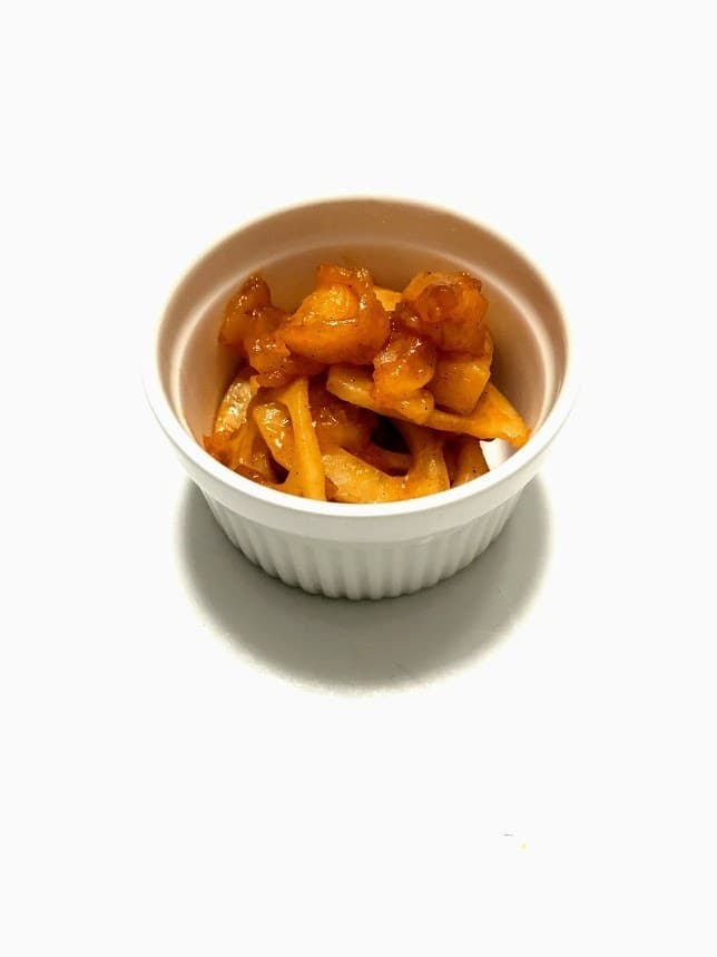 エビチリ蓮根の完成写真