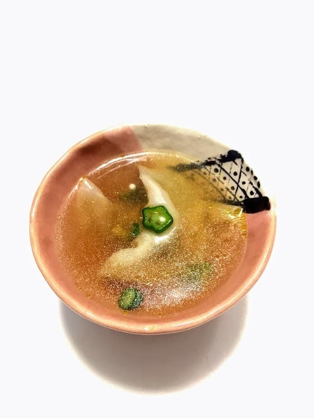 チンジャオロースの餃子スープの完成写真