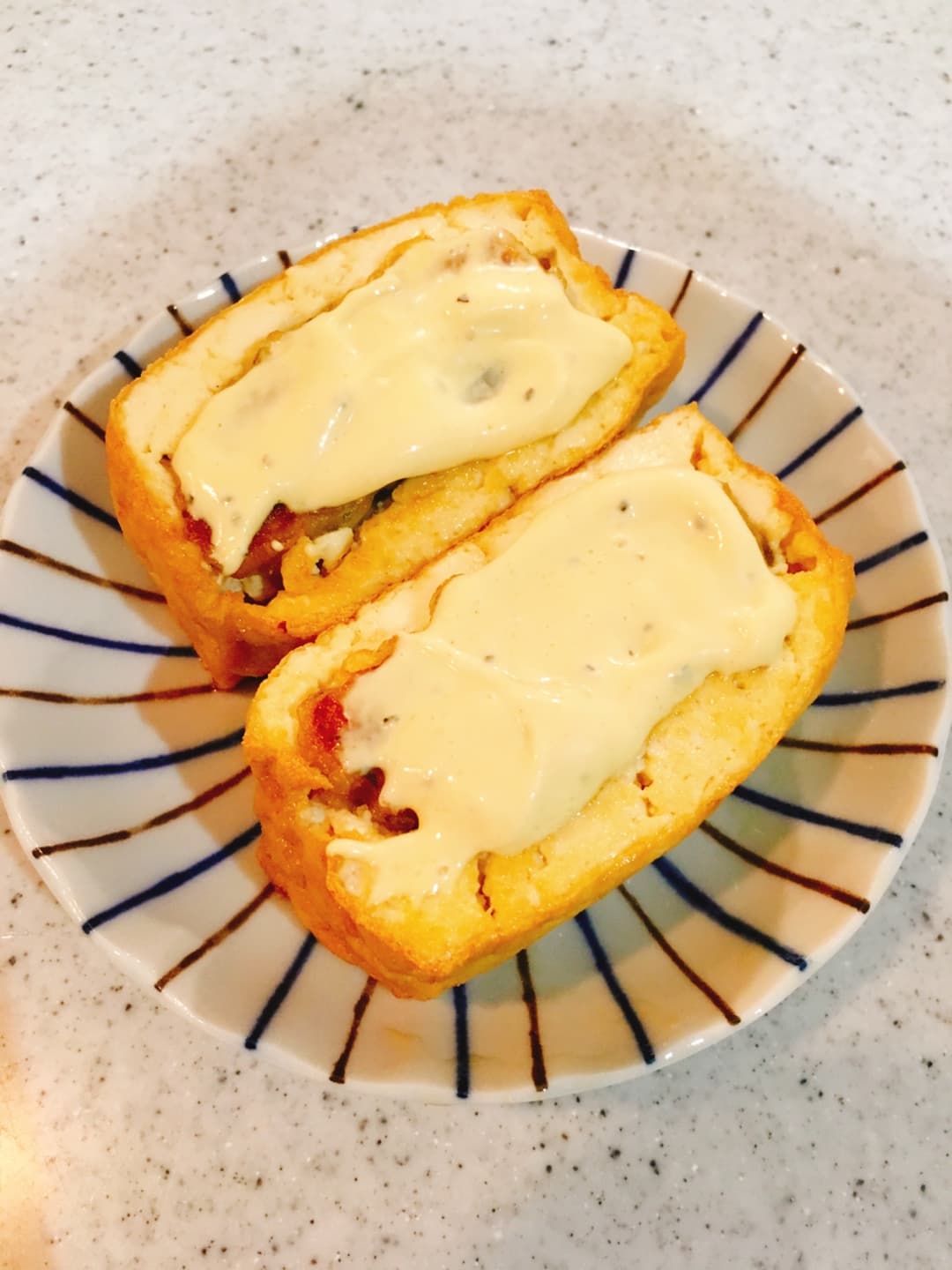 厚揚げ挟み焼きの完成写真