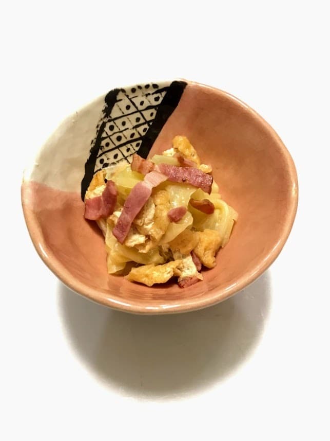 キャベツとベーコンの白だし煮の完成写真