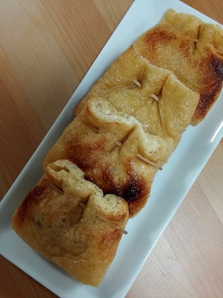 簡単ヘルシーうすあげの巾着焼きの完成写真