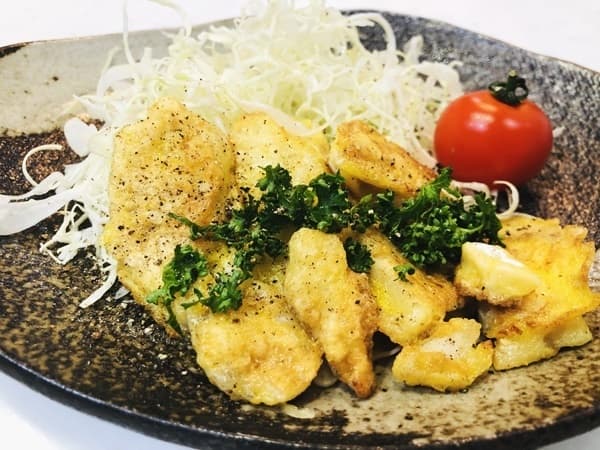 おつまみに!サラダチキンのピカタの完成写真