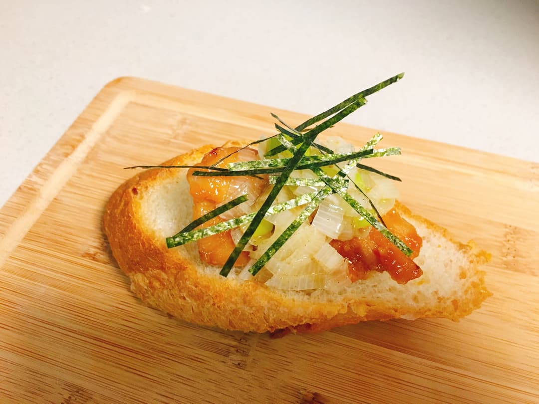 ★ネギ塩照り焼きバゲット★の完成写真