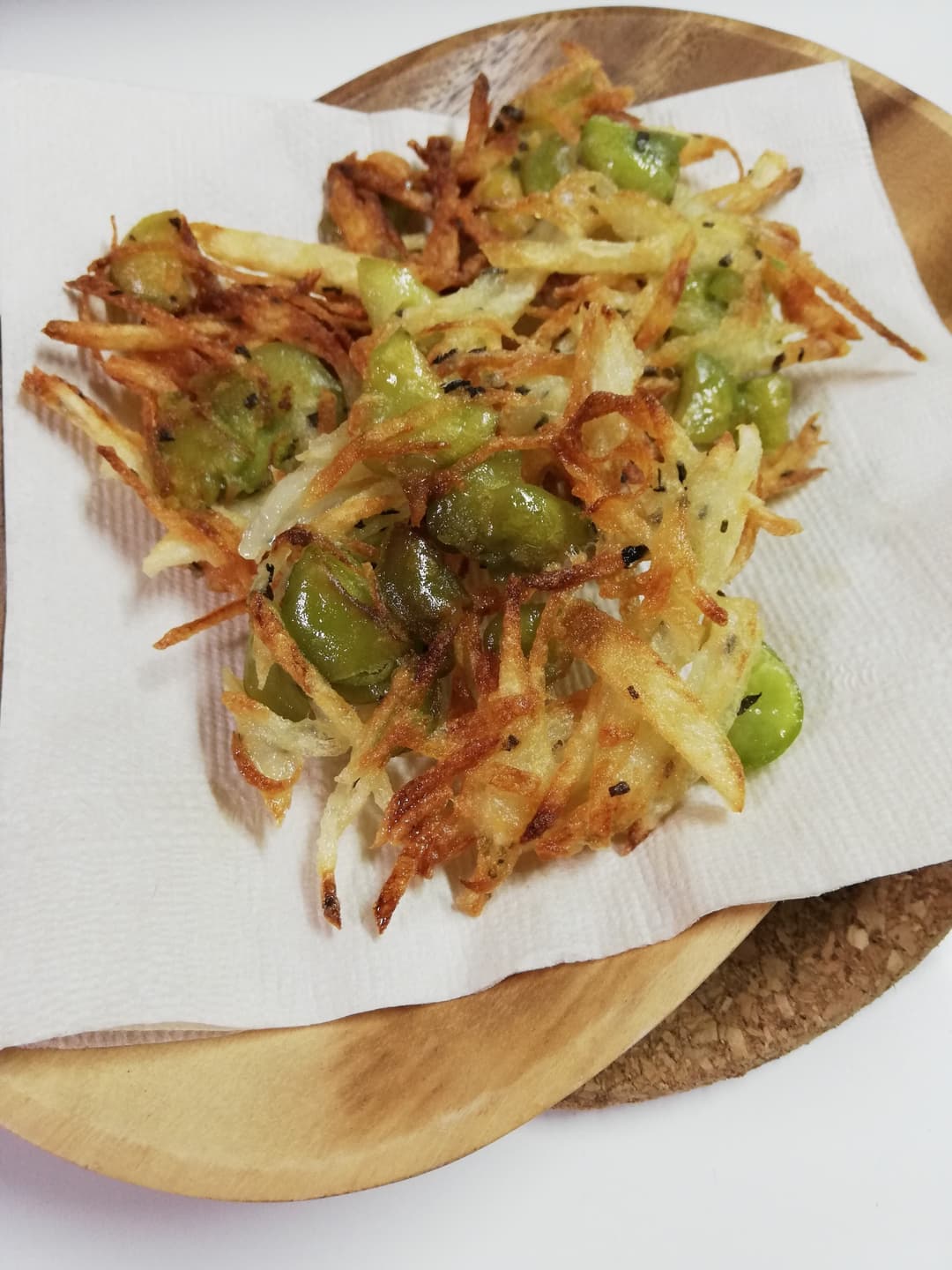 そら豆とじゃがいものパリパリ焼きの完成写真