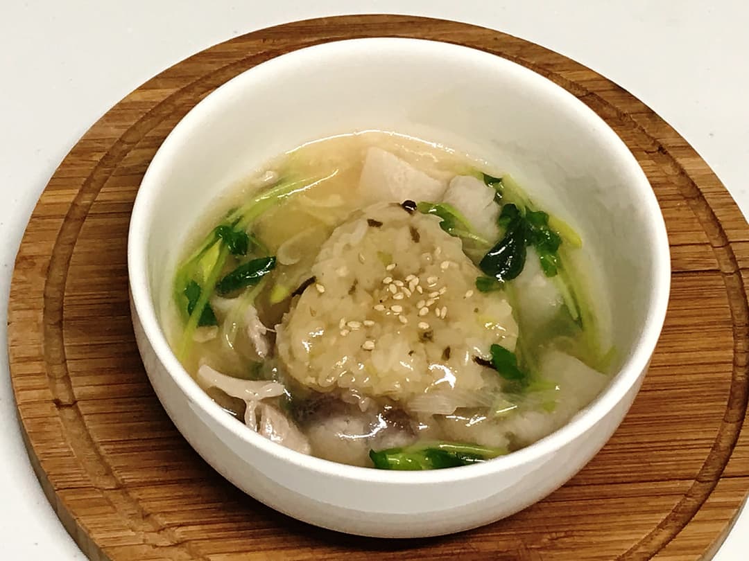 枝豆こんぶの豚豆苗あんかけの完成写真