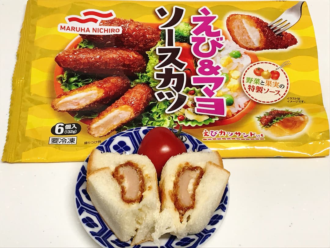 ひと口サンドえび&マヨソースカツの完成写真