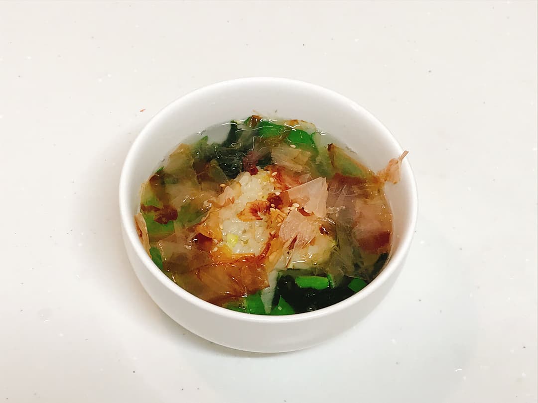 枝豆こんぶのお茶漬けの完成写真