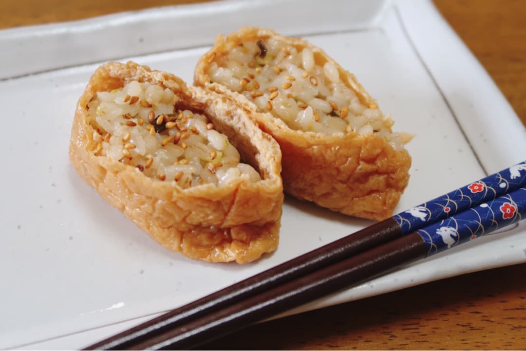 枝豆こんぶいなりの完成写真