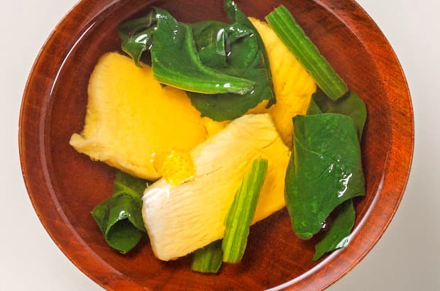 鶏とほうれん草のおすましの完成写真