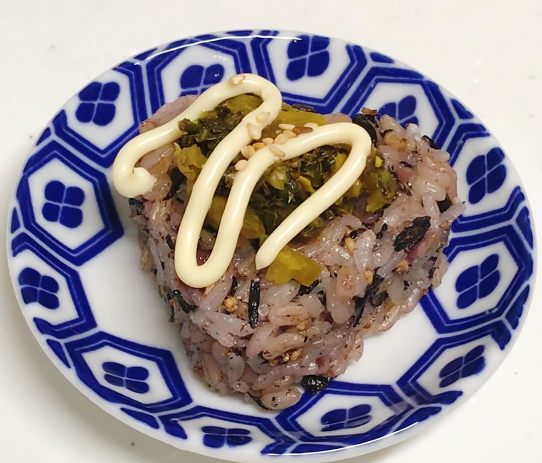 高菜マヨ梅ひじきの完成写真