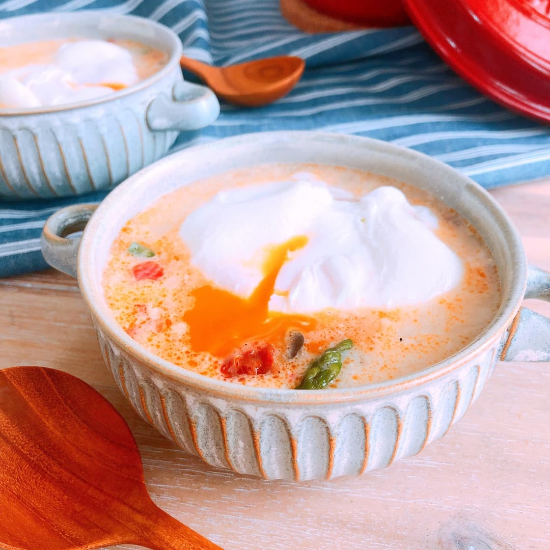 朝も冷食!ほっこりミルク粥の完成写真