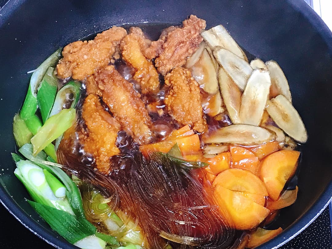 手羽からすき焼きの完成写真