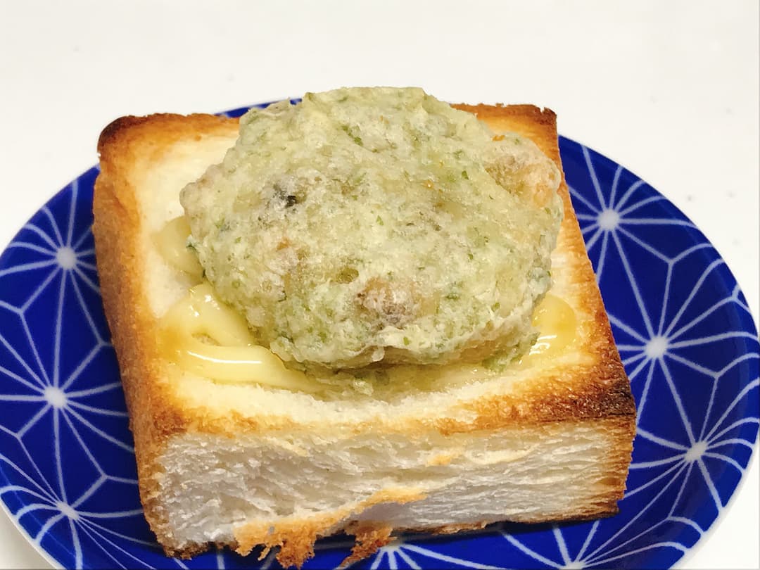 あさりと筍の磯辺揚げマヨトーストの完成写真