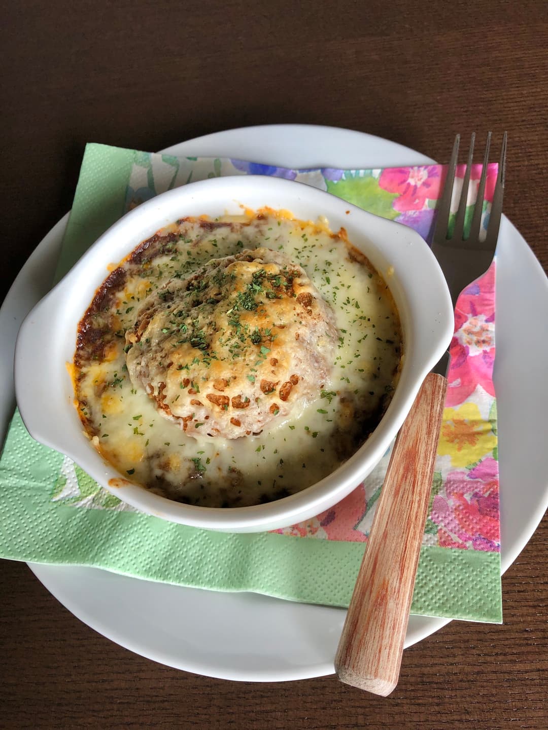 メンチカツカレーグラタンの完成写真