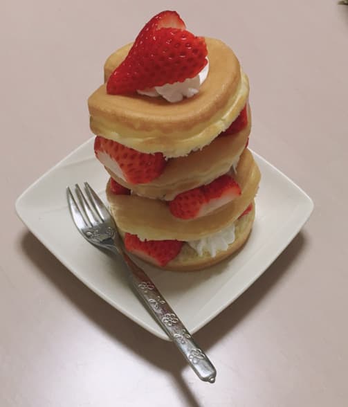 わくわくタワーケーキの完成写真