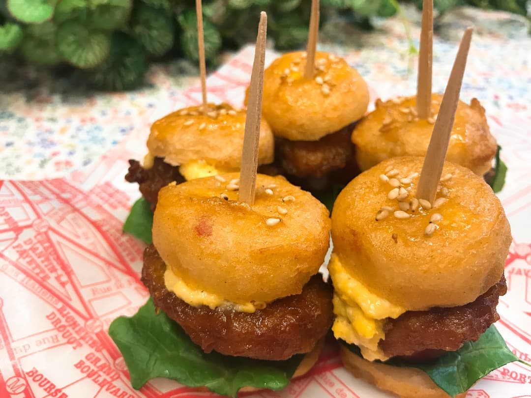 まんまるポテトでてりたまバーガーの完成写真