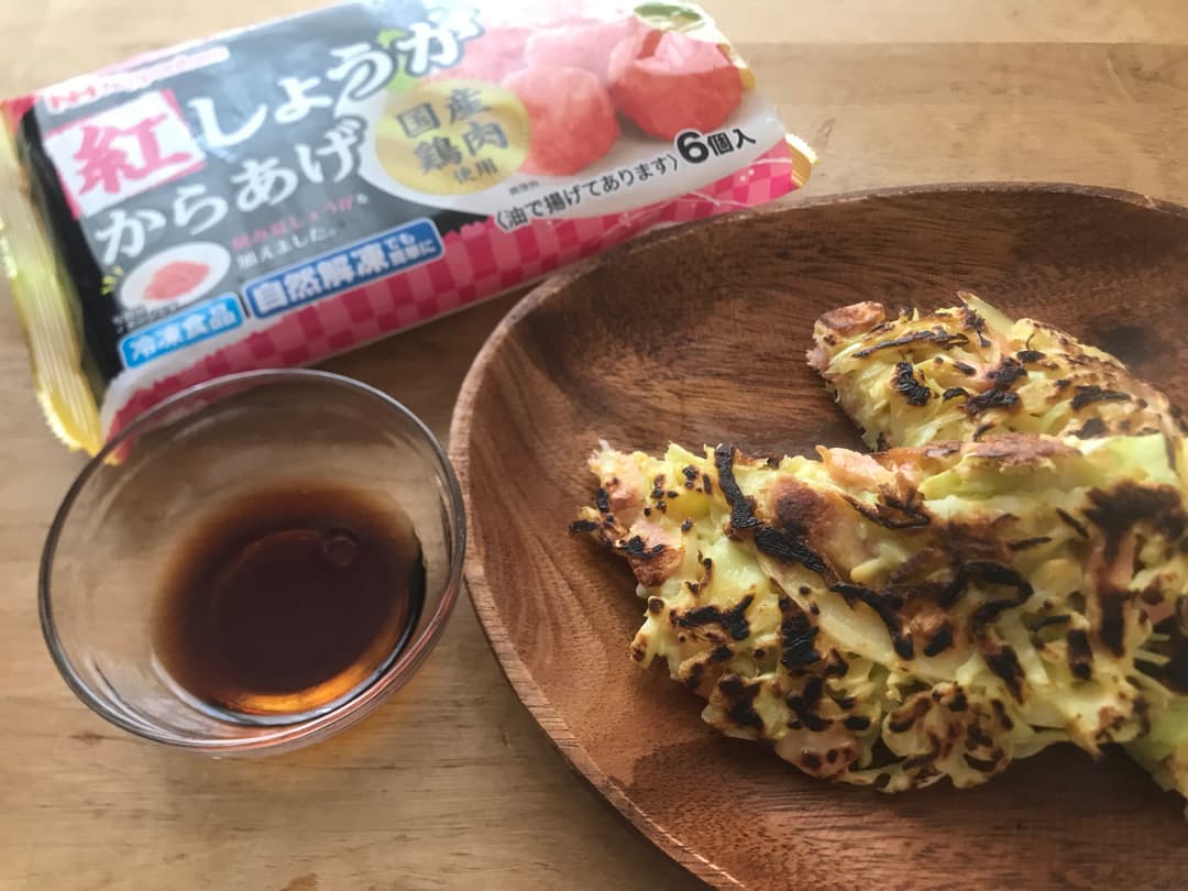 紅しょうがお好み焼きの完成写真