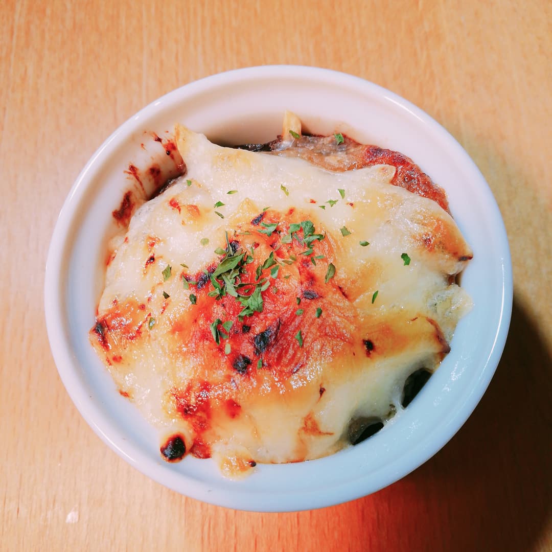 なす挽肉のチーズ焼きの完成写真