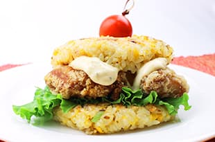 チャイニーズライスバーガーの完成写真