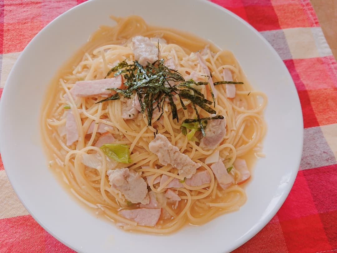 豚からパスタの完成写真