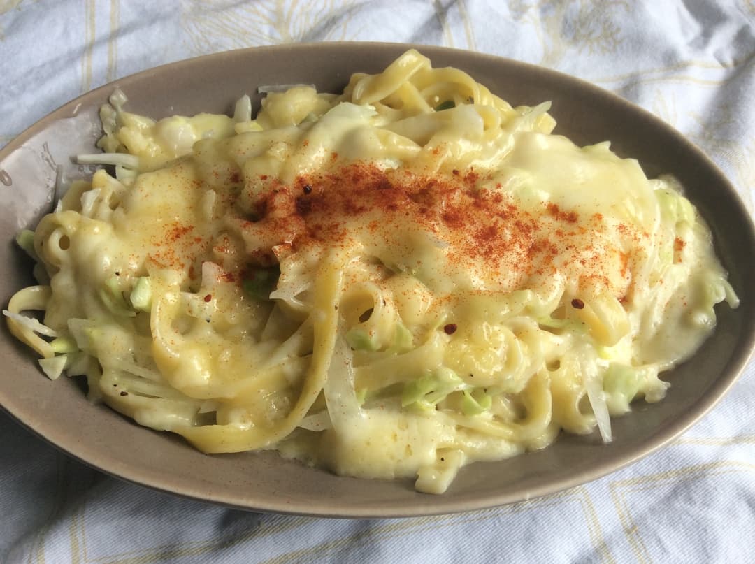 野菜たっぷりレモン風味のパスタグラタンの完成写真