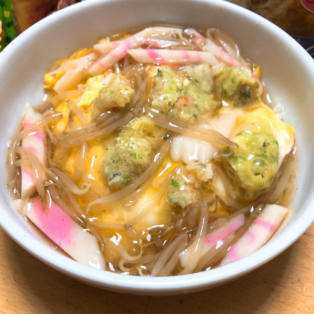 もやしあんかけ天津飯の完成写真