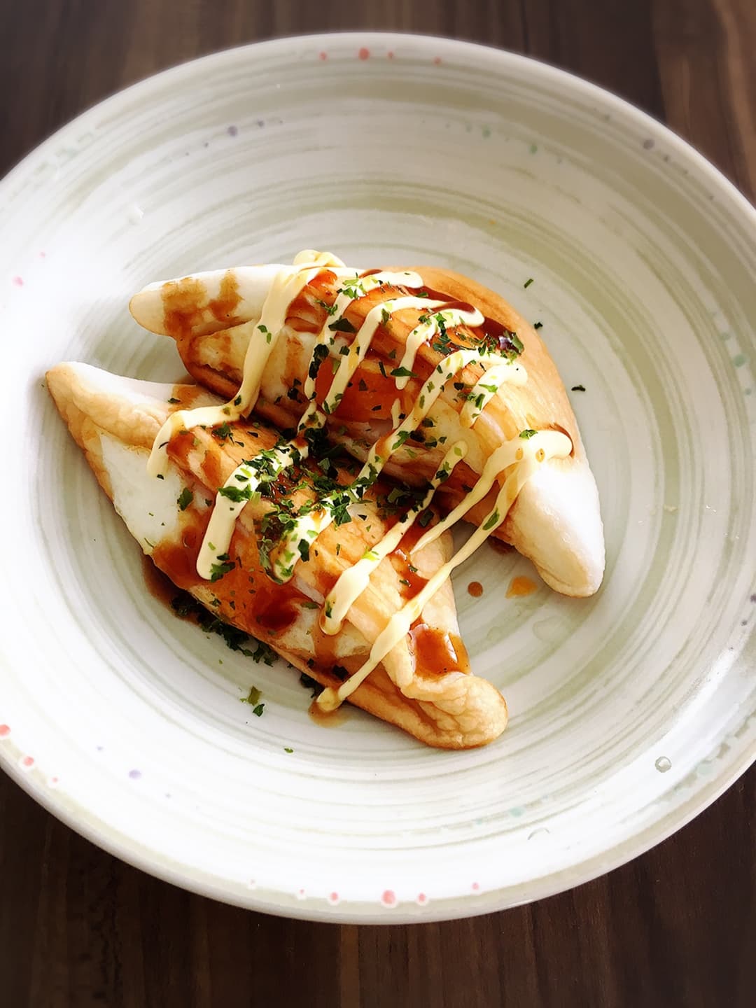 はんぺんのハムエッグ挟み焼きの完成写真