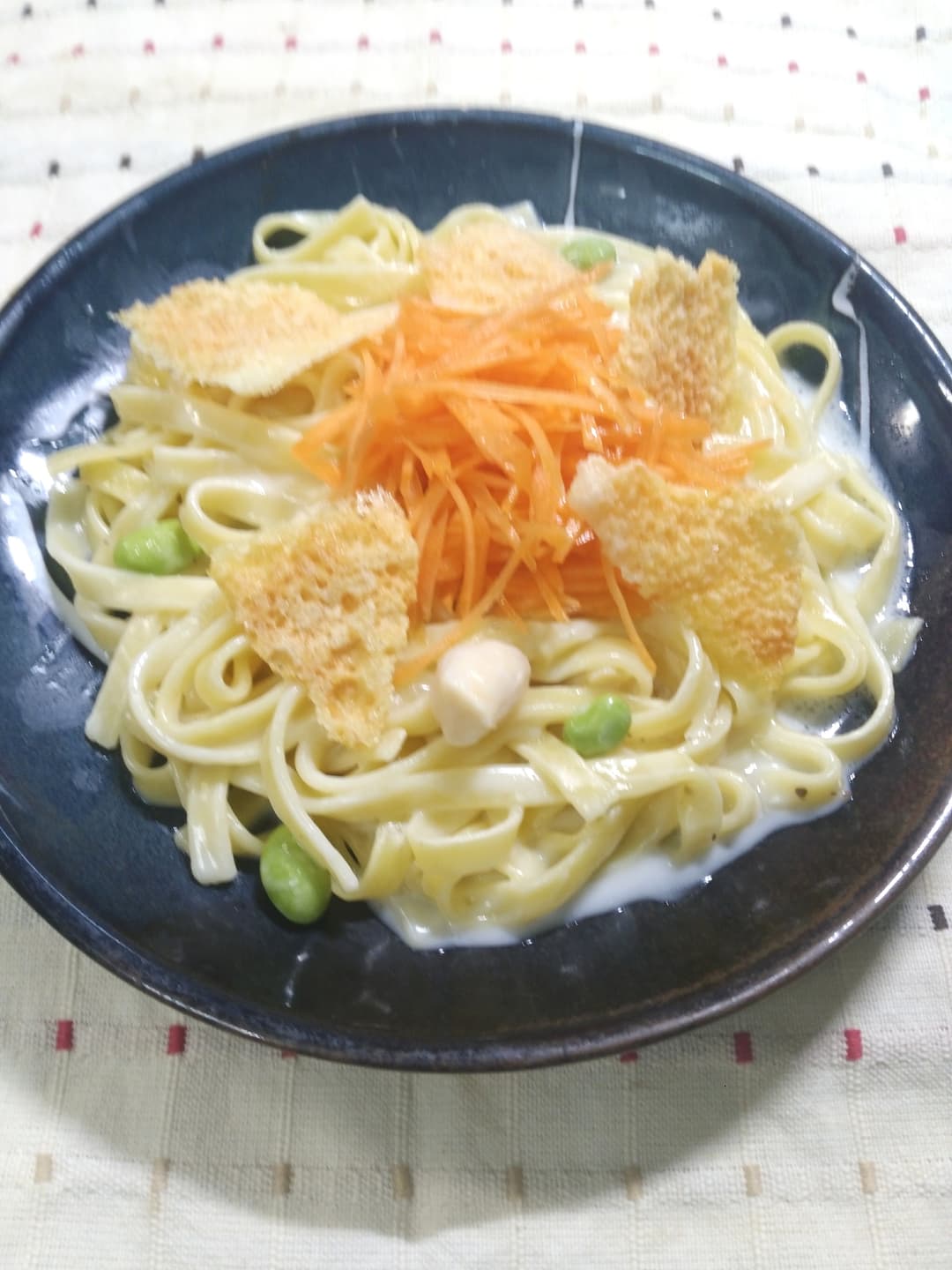 パリパリシャキシャキ爽爽レモンクリームパスタの完成写真